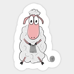 Sheep knitting Sticker